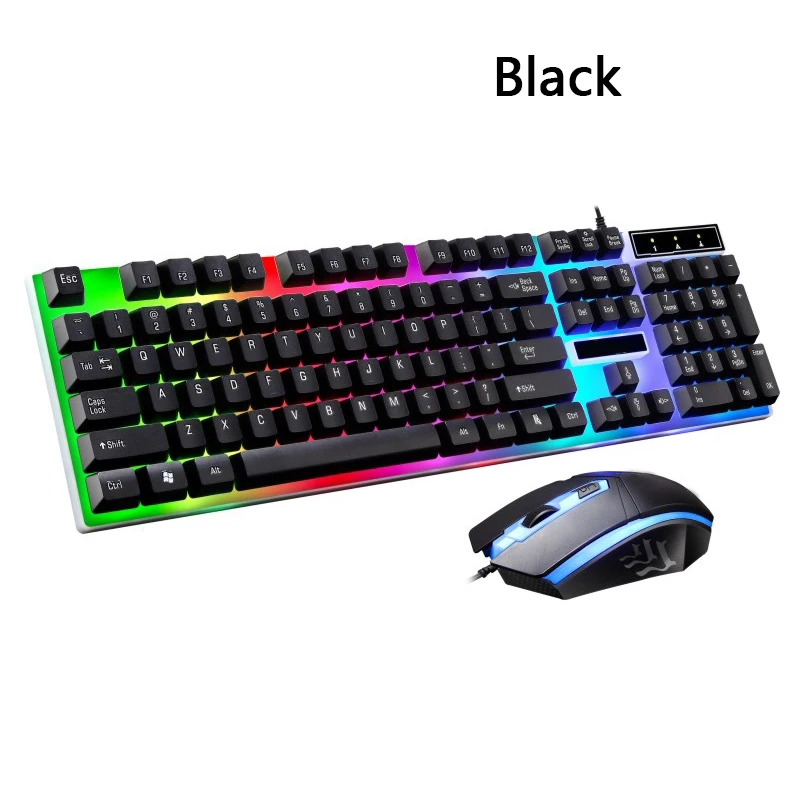 

Wired Colorful Backlight USB Gamer Mouse Keyboard Ergonomic Optical Gamer Sets Gaming Mouse Keyboard For Laptop PC