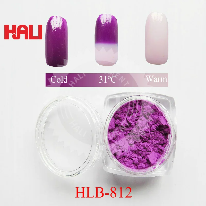 

hot active pigment,color change by temperature,temperature sensitive pigment,thermochromic pigment,color:purple.