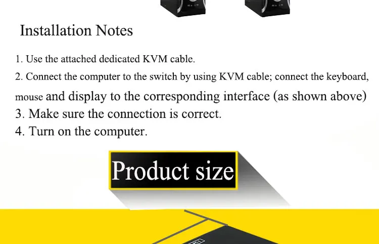 IT-well KVM переключатель 2 порта Авто VGA переключатель с USB консолью 1 комплект управления клавиатурой мыши 2 компьютера хосты с kvm-кабель