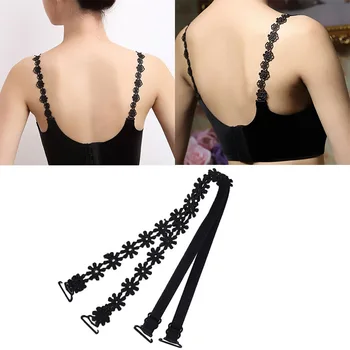 

Women's Elastic Bra Strap Crochet Floral Lace Bra Strap Adjustable Blts Shoulder Straps for Bridal Wedding Party