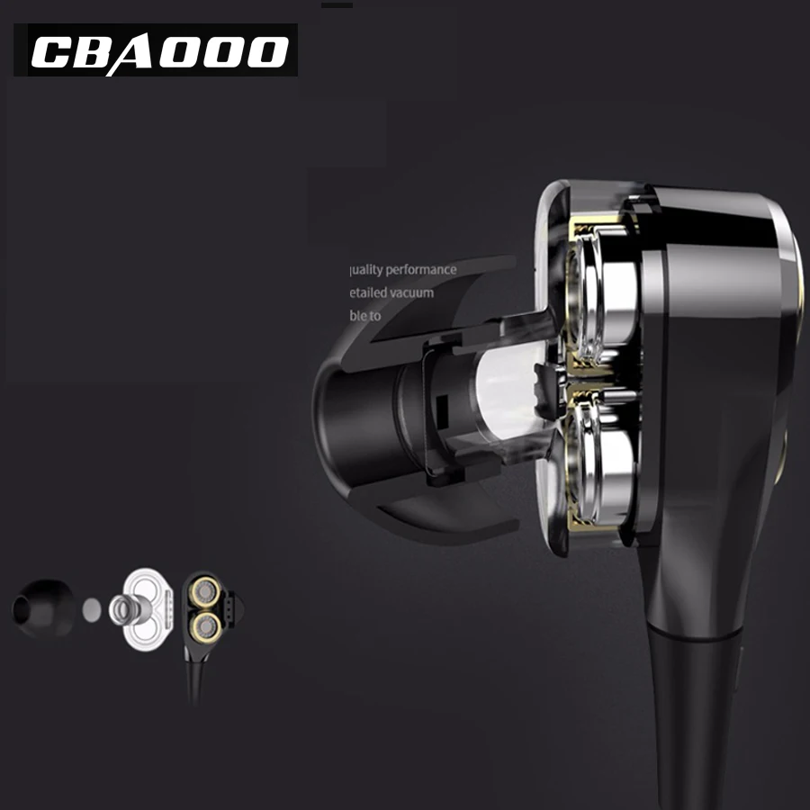 CBAOOO DT100 Bluetooth Earphone Wireless Headphone Sport Bluetooth Headset with Mic Bass Stereo Earbuds Noise reduction earpiece