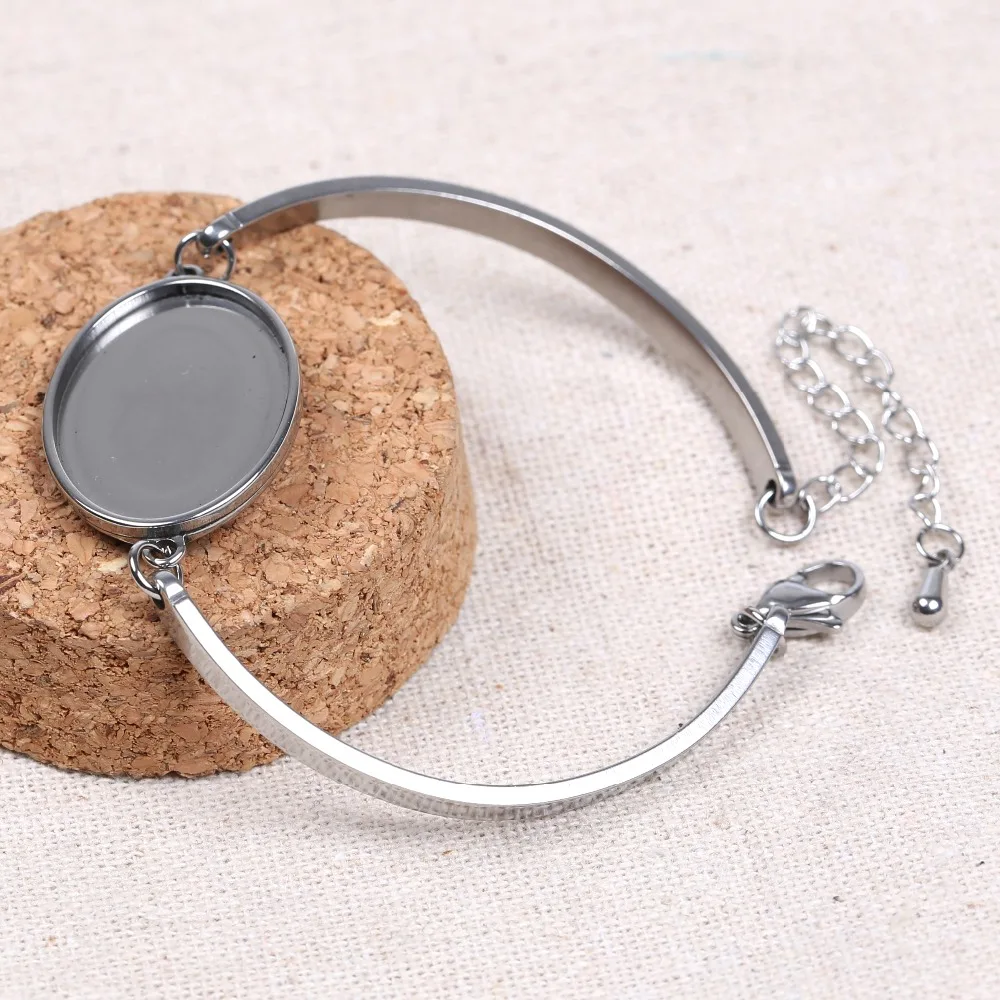 5 шт. овальные браслеты из нержавеющей стали с кабошоном|diy jewelry findings|jewelry findingscabochon