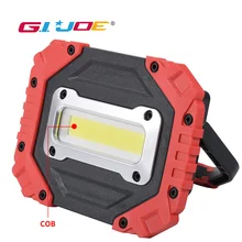 GIJOE светодиодный рабочий светильник, портативный Точечный светильник, водонепроницаемый, 4* AA батареи, пластиковый чехол, подставка, крючок, лампа для кемпинга, поисковый светильник, мощный