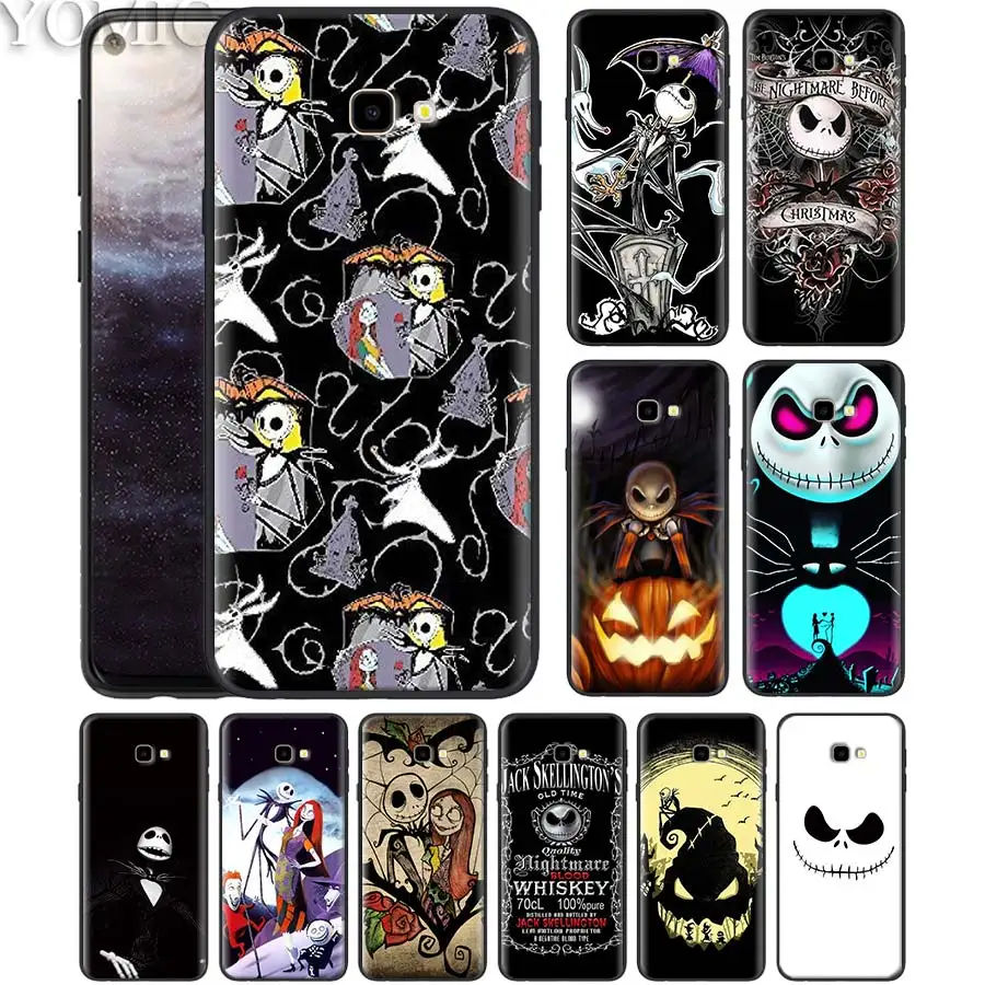

Silicone Soft Case for Samsung Galaxy J6 J8 J4 Plus 2018 A50 A70 M10 M20 M30 Cover Jack Sally Nightmare Black Case