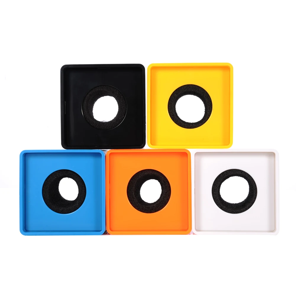 High Quality 40mm Hole TV crew interview Microphone Square Cube Shaped Logo Flag Station ABS material wireless mic