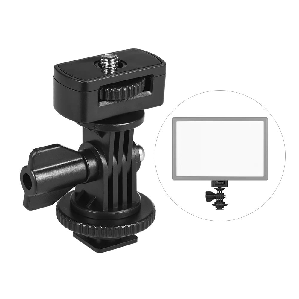 Andoer Mount Adapter Adjustable Cold Hot Shoe with 1/4" Screw for Viltrox DC-90 DC-70 DC-50 Monitor L132T L116T LED Video Light