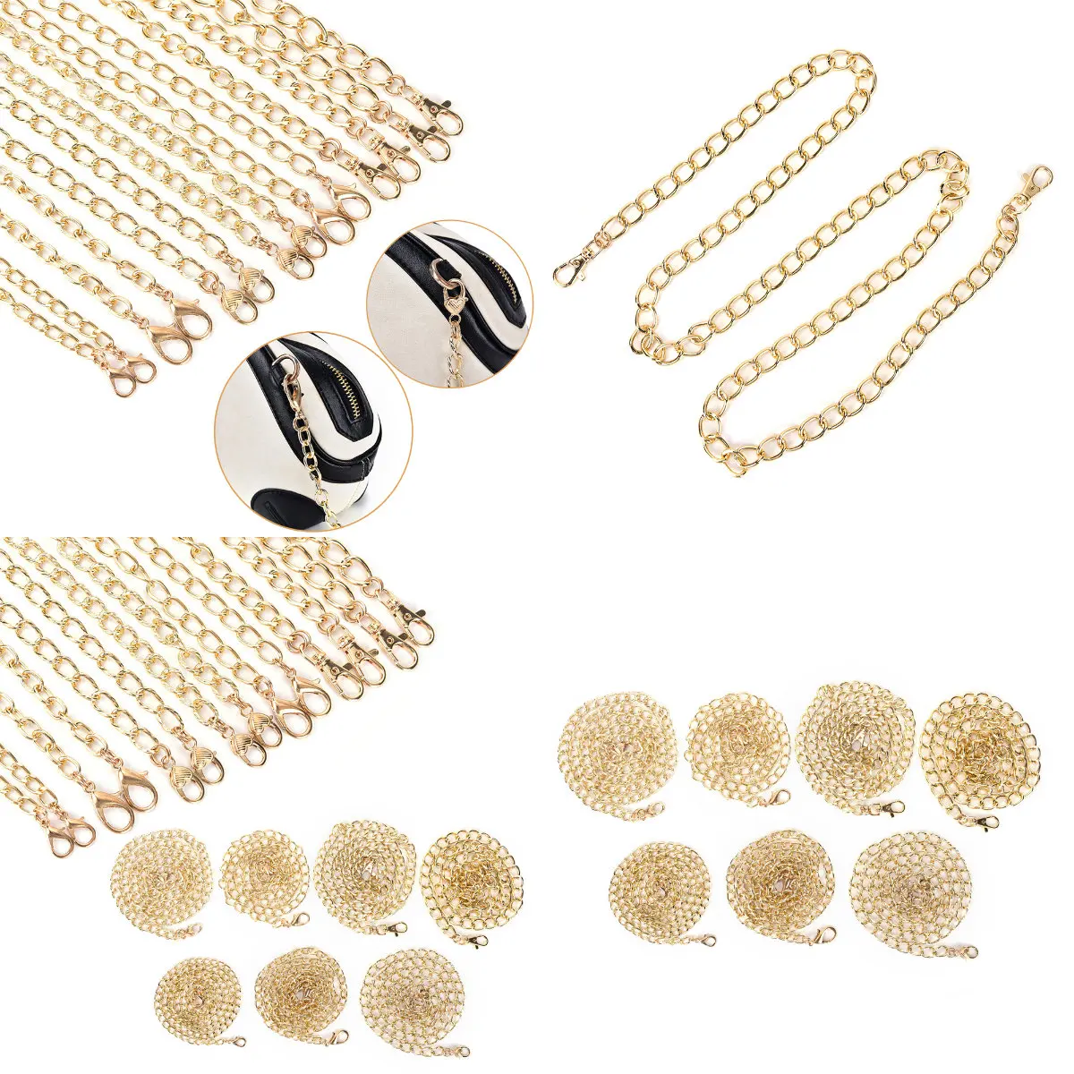 7 Styles 120cm Purse Replacement Handbags Bags Handle PU Strap Chain bag strap bag handle bag hardware