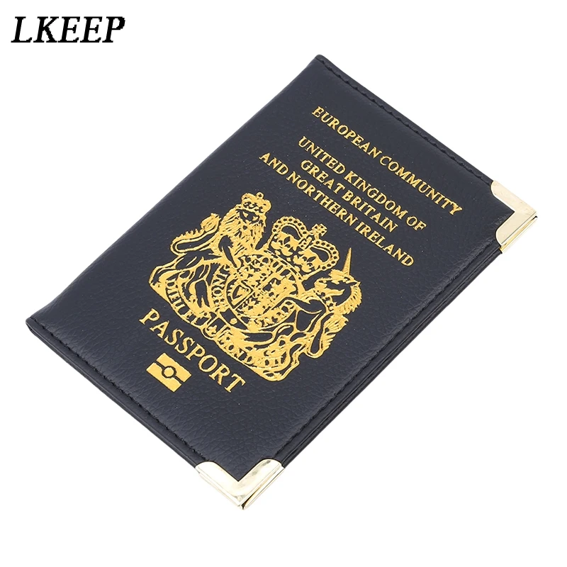 Metal Corner Passport Case PU Leather Passports Cover High Quality