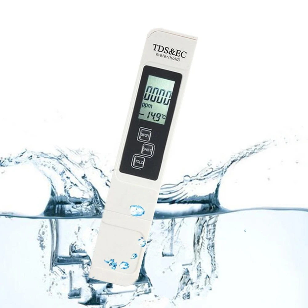 

Digital TDS meter tester Portable Water Quality Purity Filter TDS EC Tester Testing Pen 0-9990 PPM Temp Water Tester Accurate