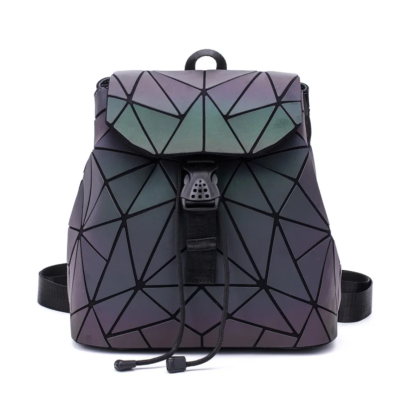 Новая сумка Bao, светящиеся рюкзаки для женщин, на шнурке, Модный повседневный рюкзак для девочек, школьный Женский, с геометрическим рисунком, складные школьные сумки для студентов - Цвет: Small A
