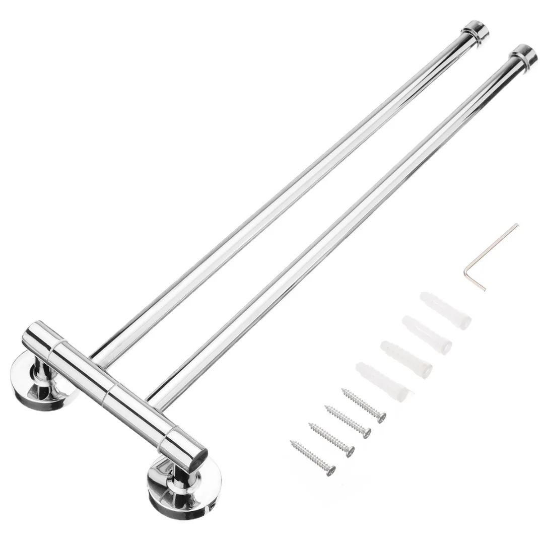 1pc Stainless Steel Swivel 2/3/4 Swing Arm Towel Holder Bar Rail Hanger Rack Wall Mounted For Bathroom