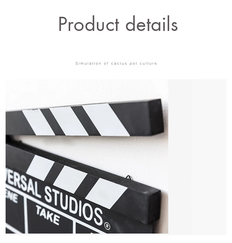 Nordic decorative ornaments ,black and white Clapboard film clapper director playing board photo studio shooting props bedroom  (13)