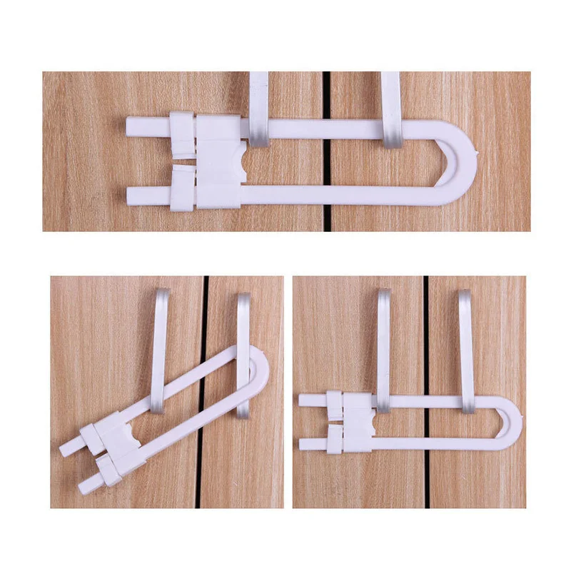 4 قطعة/الحزمة سلامة الطفل U شكل قفل حماية الطفل مجلس الوزراء باب خزانة ملابس دولاب مكافحة قرصة درج مجلس الوزراء قفل باب للأطفال
