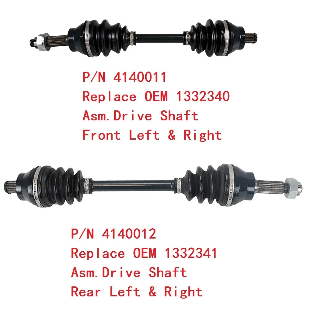 

CV Axle Asm-Driveshaft Rear Front & CV Joint Plunging Boot Kit For POLARIS HAWKEYE 300 INTL SPORTSMAN 300 400 HO 1332340 1332341