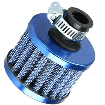

12mm Blue Car Motor Air Intake Tuck Cold Filter Purification Breather Turbo Vent Blue Air Filters Car Replacement Parts