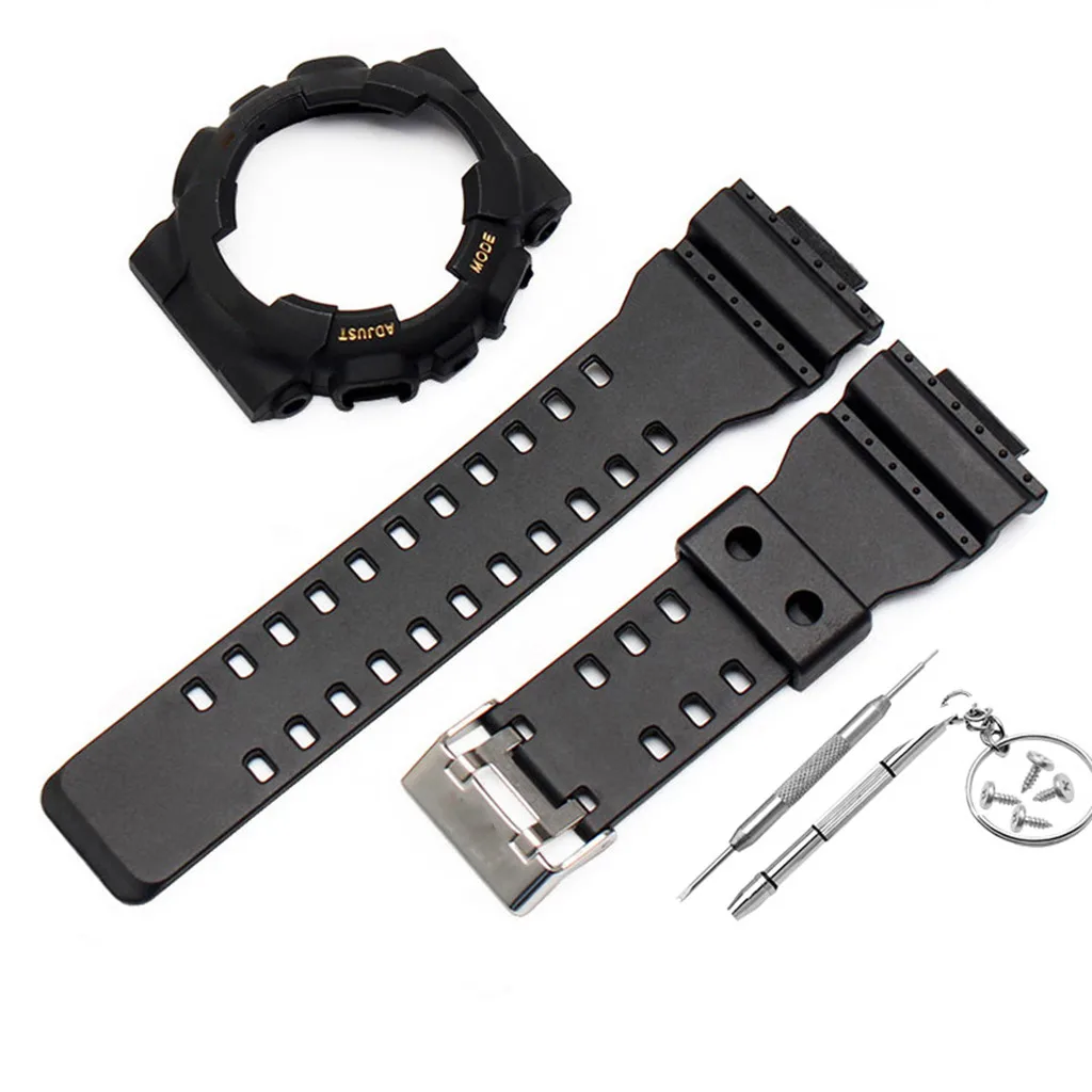 

Watchbands Watch Strap With Cover Case Wristband Wrist Strap For G Shock GA-110 GA100 GD-120 Watch Band Watch Accessories19JUN25