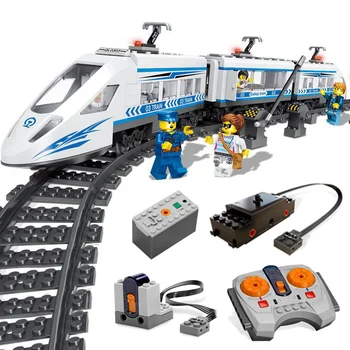

Remote Control High-speed Passenger Train Technic Model Building Blocks Boy Birthday Gift Kids RC Toys For children