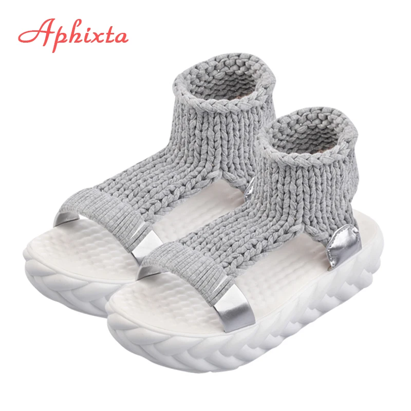 

Aphixta 2019 Platform Heels Sandals Women Shoes Women Sequined Slip-on Bling Summer Zapatos Mujer Slippers Woman Sandal