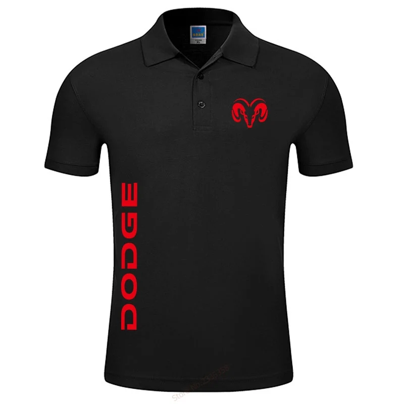 

Polo Shirt Men Short Sleeve Polo Shirs Men's Clothing Dodge Polo shirt summer solid colour collar Tops