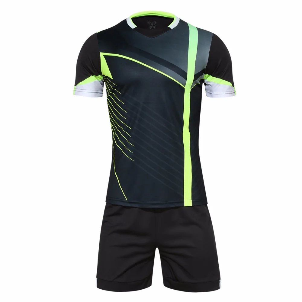 New Design Mens Football Jerseys Boys Short Sleeve Soccer Training Sets ...