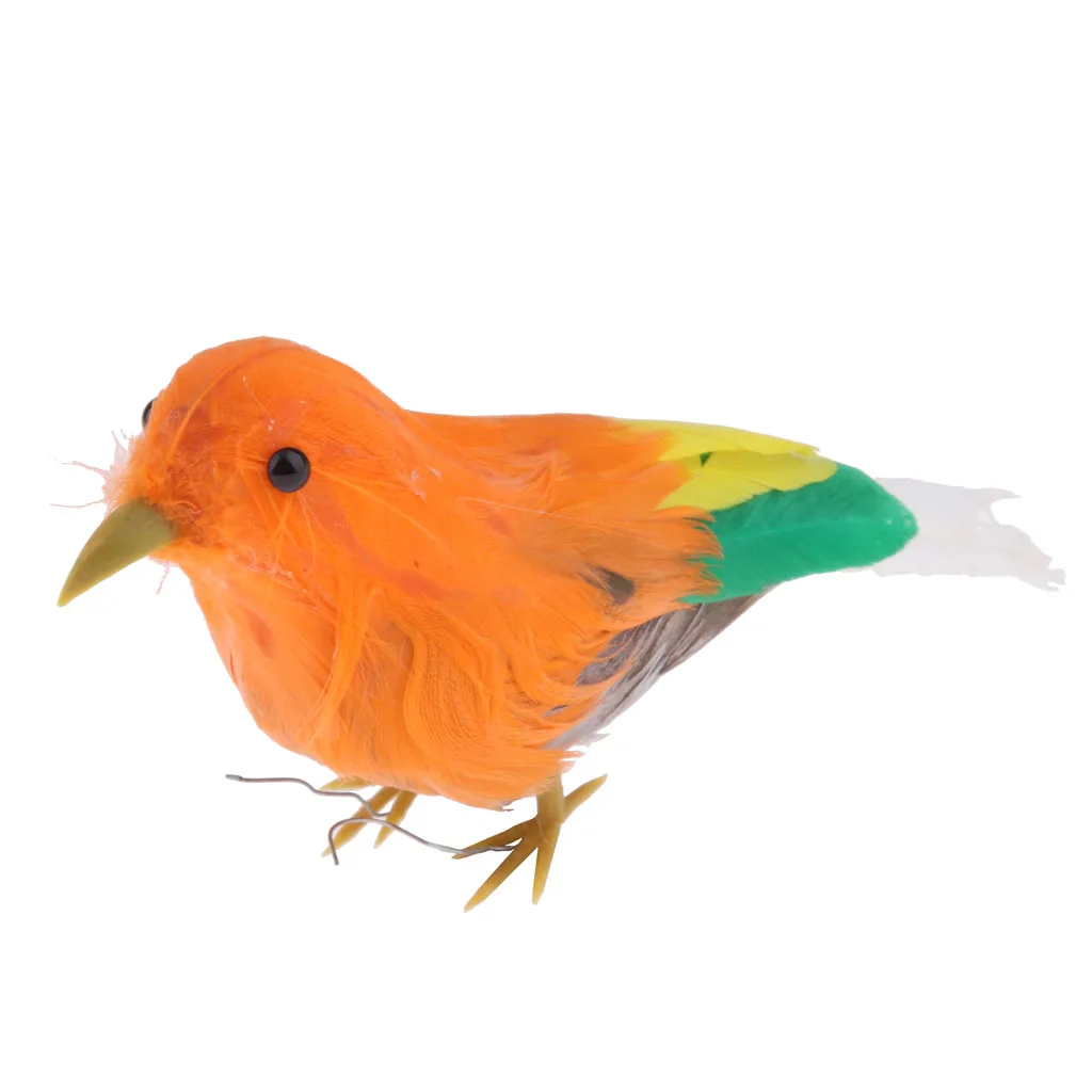 MagiDeal 5inch Artificial Feathered Foam Birds Statue Festival Party Decorative Ornament Shelf Display Art Craft