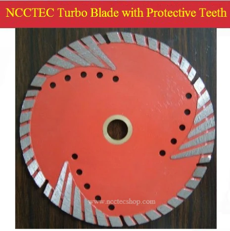 

7'' NCCTEC Diamond turbo saw blade with protective teeth (5 pcs per package) | 180mm DRY granite marble cutting disk