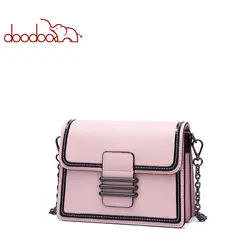 DooDoo бренд 2018 Новый цепи женская сумка, мода орган, одного плеча косой крест женщины сумку бесплатная рассылки