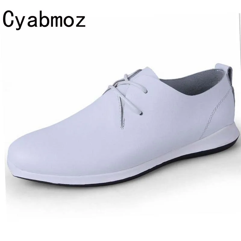 Buy NEW Fashion men's White Lace up Business Casual Shoes sapatos masculinos