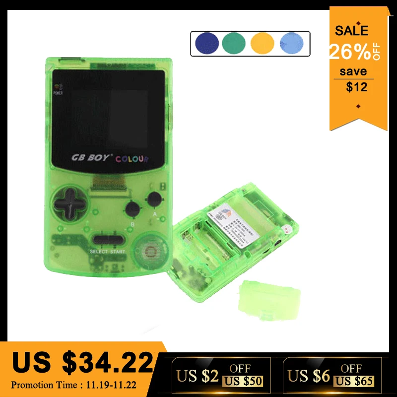 

GB Boy Color Colour Handheld Game Consoles Game Player with Backlit 66 Built-in Games 5 Colors GB Boy Hand Held Games