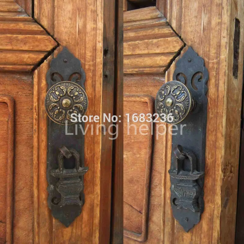 EZRENOVA 4-Pack Vintage Bronze Floral Cabinet Handles - 2.5\" Hole Center, Zinc Alloy, For Kitchen & Furniture