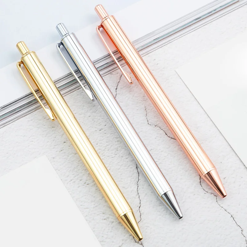 

Luxury Metal Press Ballpoint Pen Gift Roller Ball Pen 1 mm Black Ink Office School Supplies Stationery Stationery Joy Corner