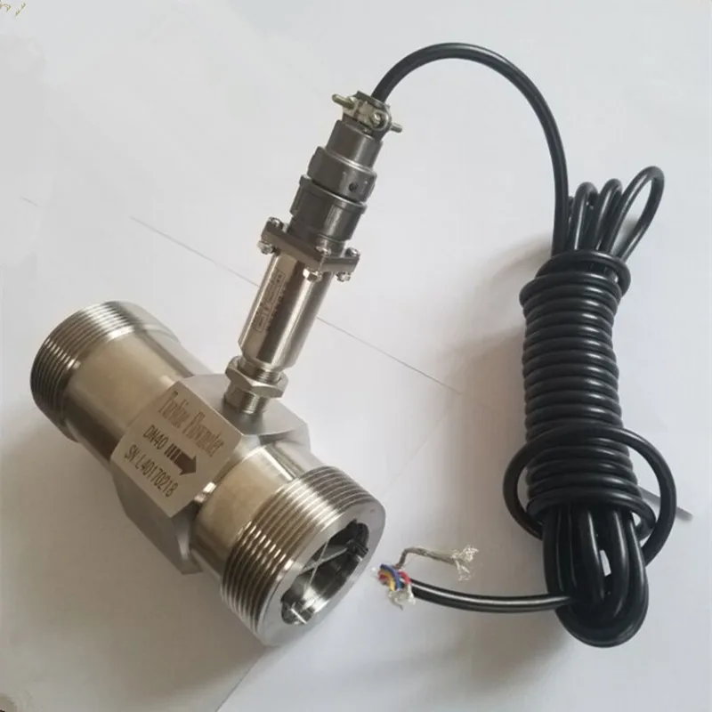 PLC water flow meter diesel flowmeter liquid turbine flow meter sensor transmitter lwgy-40 threaded connection 3