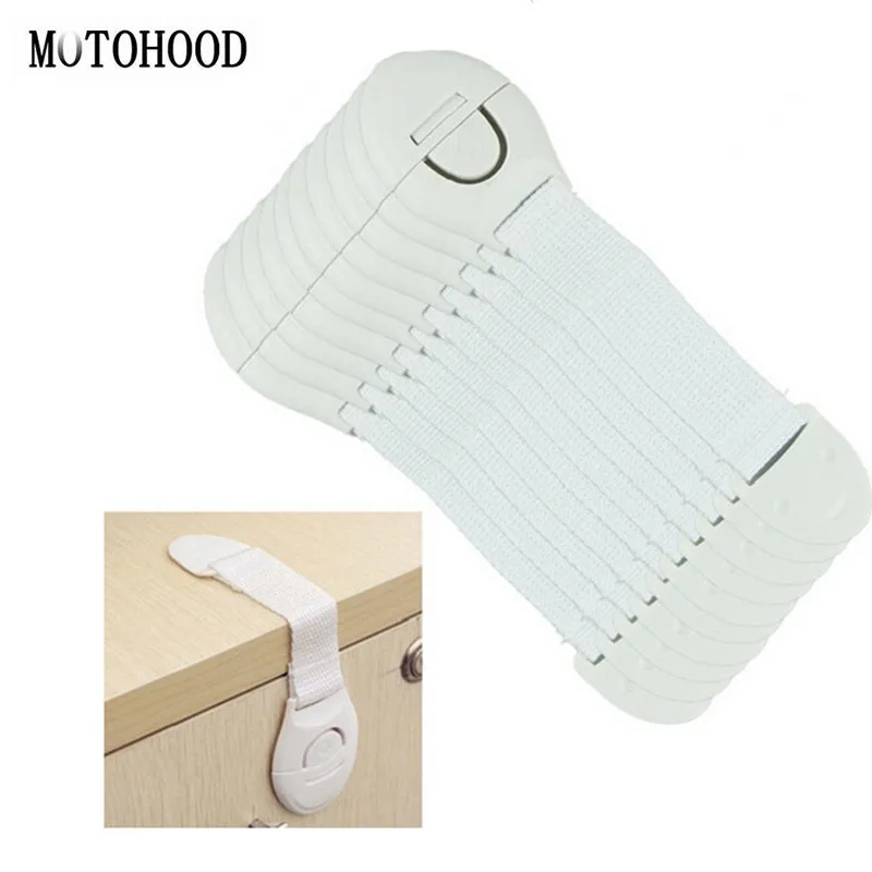 

MOTOHOOD 10pcs Multifunctional Baby Cabinet Door Drawer Refrigerator Toilet Safety Baby Protection Lock Elasticity Children Lock