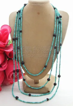 

N100810 Excellent! 100" Onyx Necklace