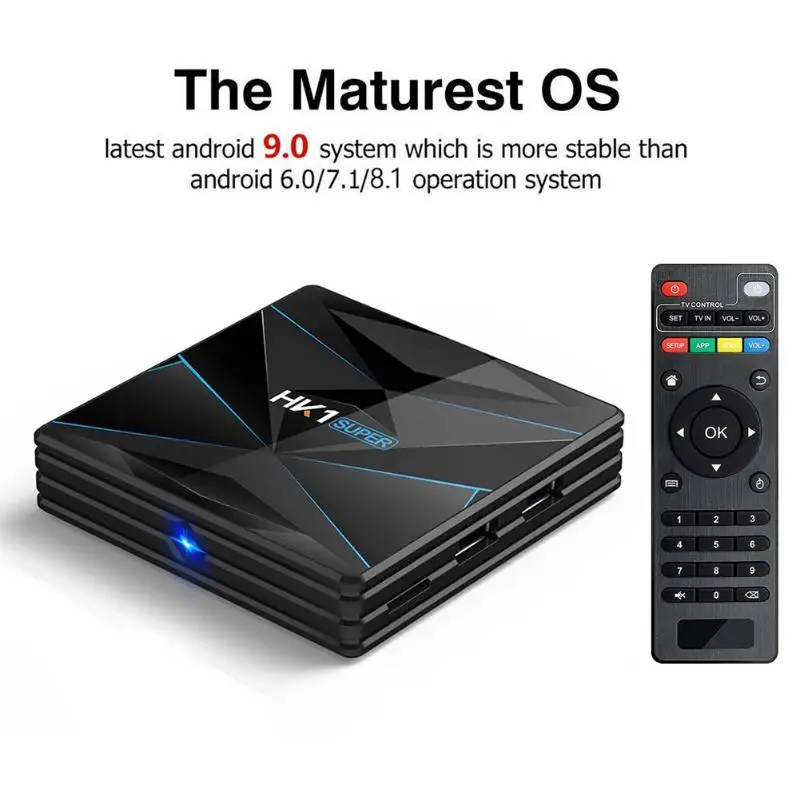 

Android 9.0 Set Top Box Android TV Prefix Digital Set-top Box HDMI 2.0 2GB+16GB TV Box With Remote Control And HDMI Cable