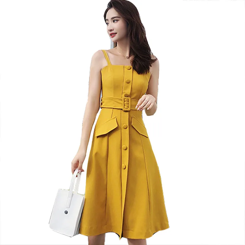 black and yellow sundress