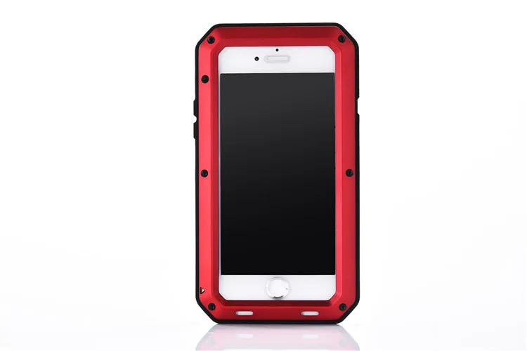 Heavy Duty Protection Doom armor Metal Aluminum phone Case for iPhone 6 6S 7 8 Plus X 4 4S 5S SE 5C Shockproof Dustproof Cover