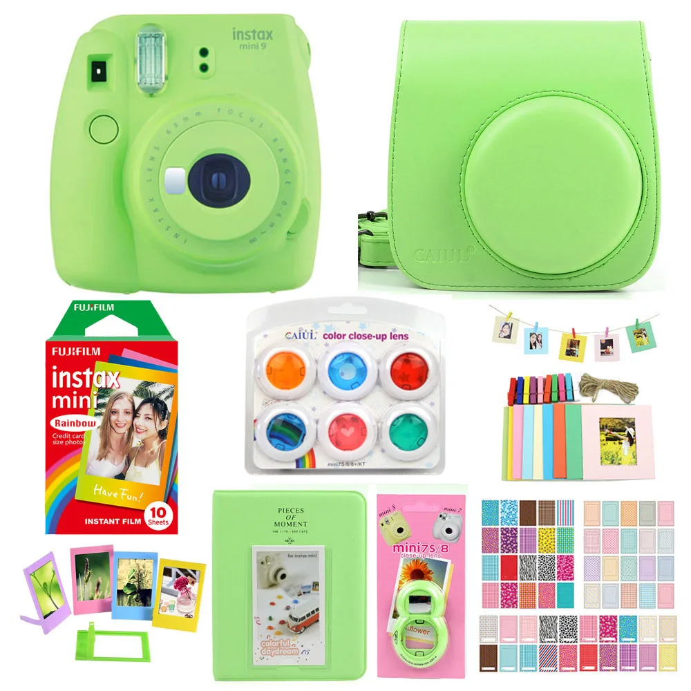 Fujifilm Instax Mini 9 Instant Printing Camera With Film Photo Paper Camera Protection Case Bag Acc