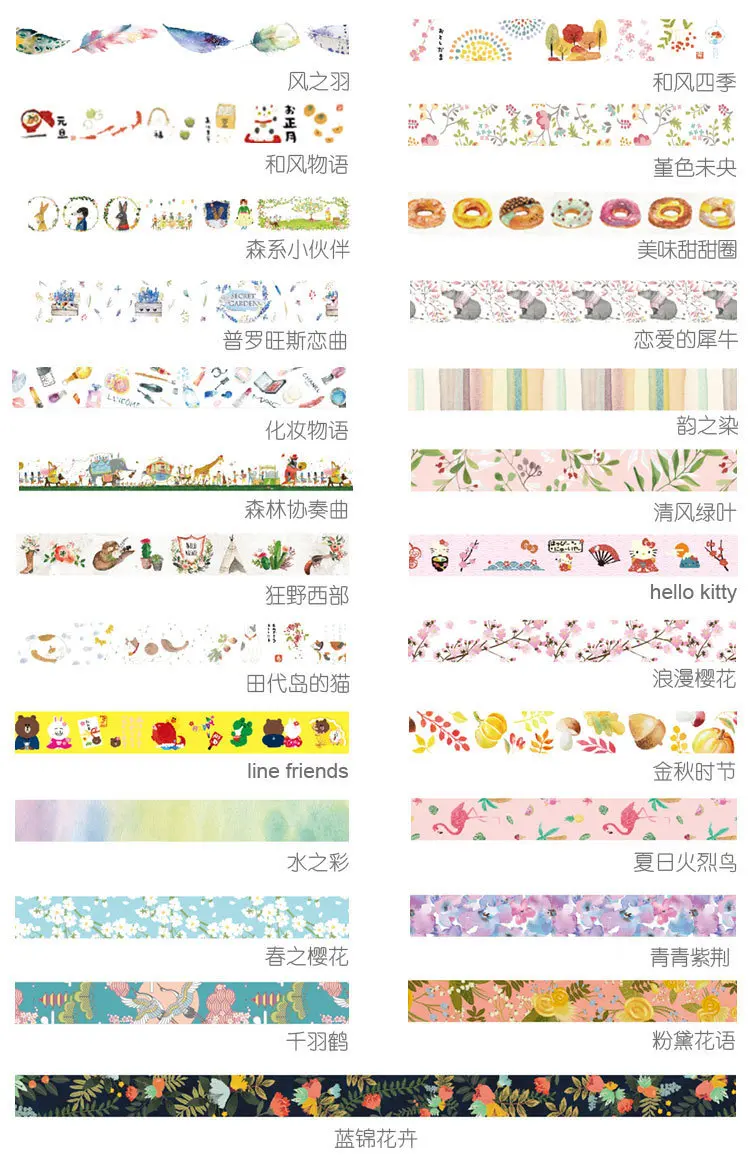 Lote Faça Você Mesmo Washi Mascaramento Fitas Folhas Verdes Decoração Adesivas Etiquetas Scrapbooking Estacionário Bonito Tamanho 15mm * 7 m 20 Pçs - 3 20 pçs lote DIY Washi Mascaramento Fitas