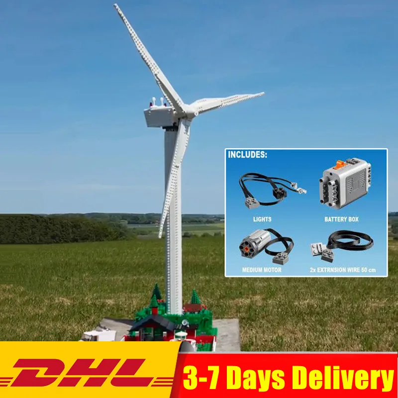 

Lpein 37004 925 Pcs Windmill Turbine with Motor Function Set Model Building Blocks Bricks DIY Toys Gifts Legoinglys 10268