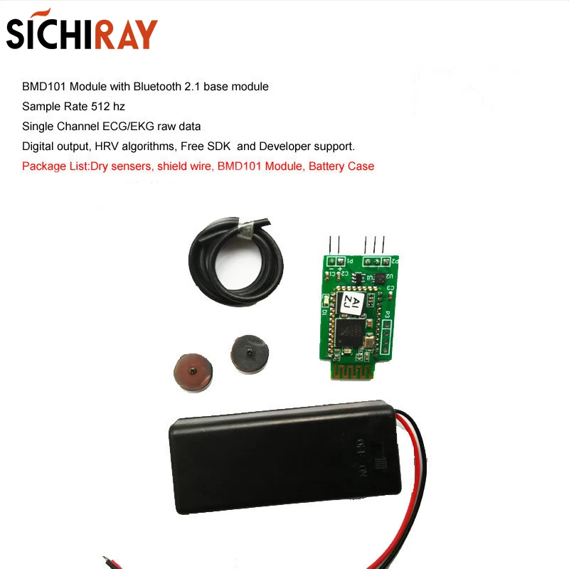 ECG Sensor Heart Rate Sensor Biosensor Powered by Neurosky Bmd101 Chip Electrics Kit Health