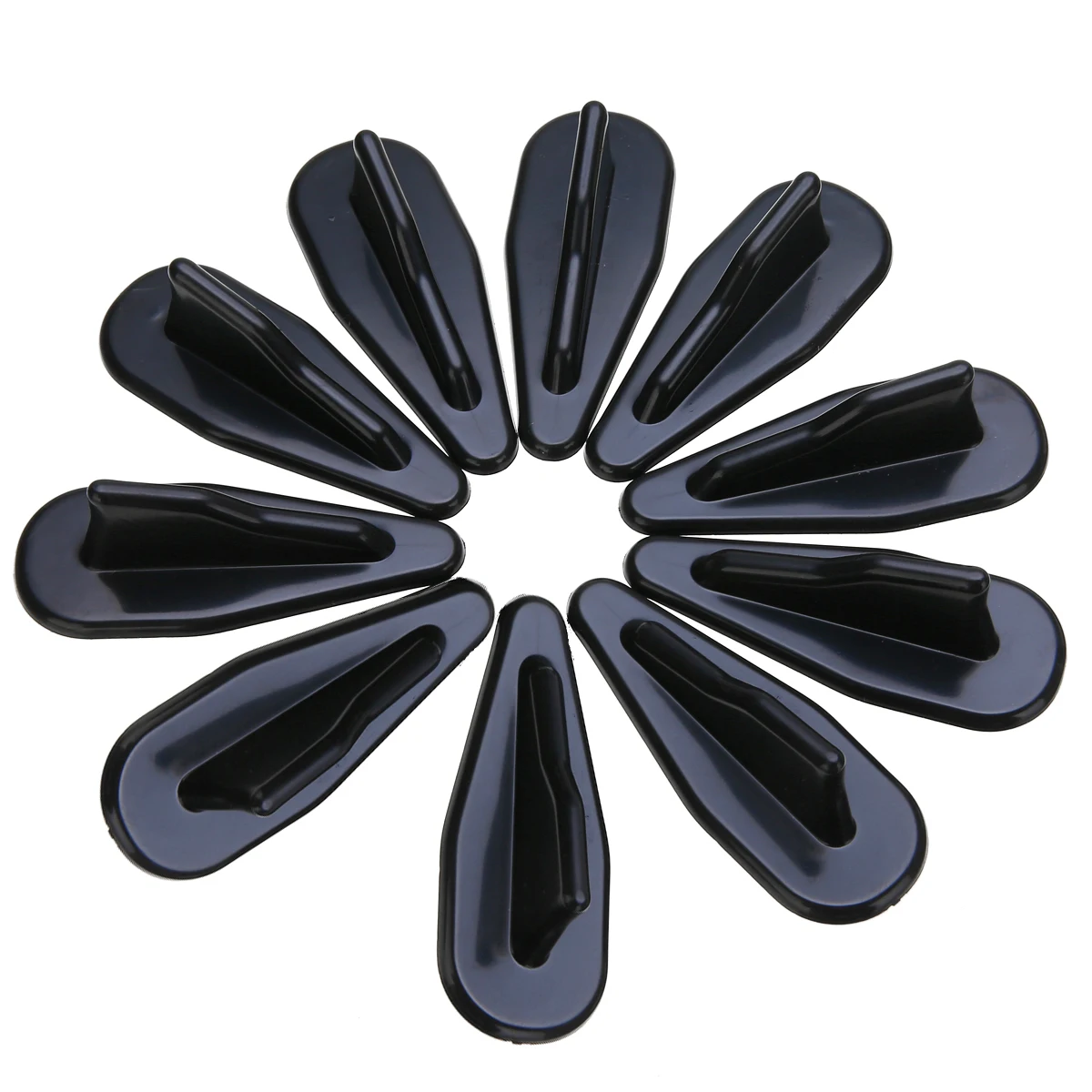

9pcs/set Black Universal EVO-Style PP Roof Shark Fins Spoiler Wing Kit Vortex Generator Weatherproof