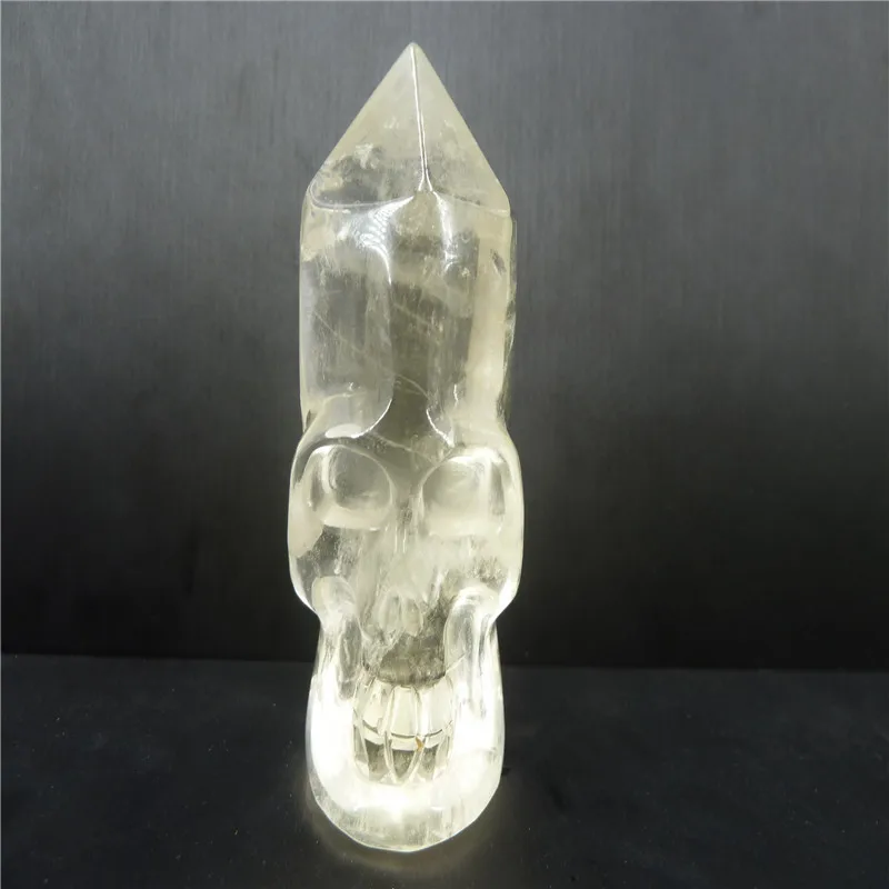 

NATURAL Citrine QUARTZ CRYSTAL skull T110
