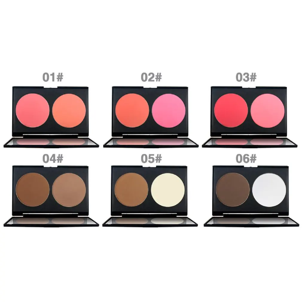 

V Face Double Blush Matte Rouge Modified Contour Enhancing Color Two Color Dressing Powder Make Up Tools