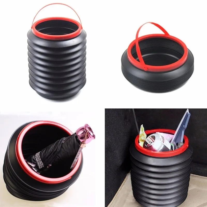 Auto Accessories Multifunction Outdoor Folding Water Bucket Camping Hiking Fishing Car Wash Space Save Bucket Barrel trash can