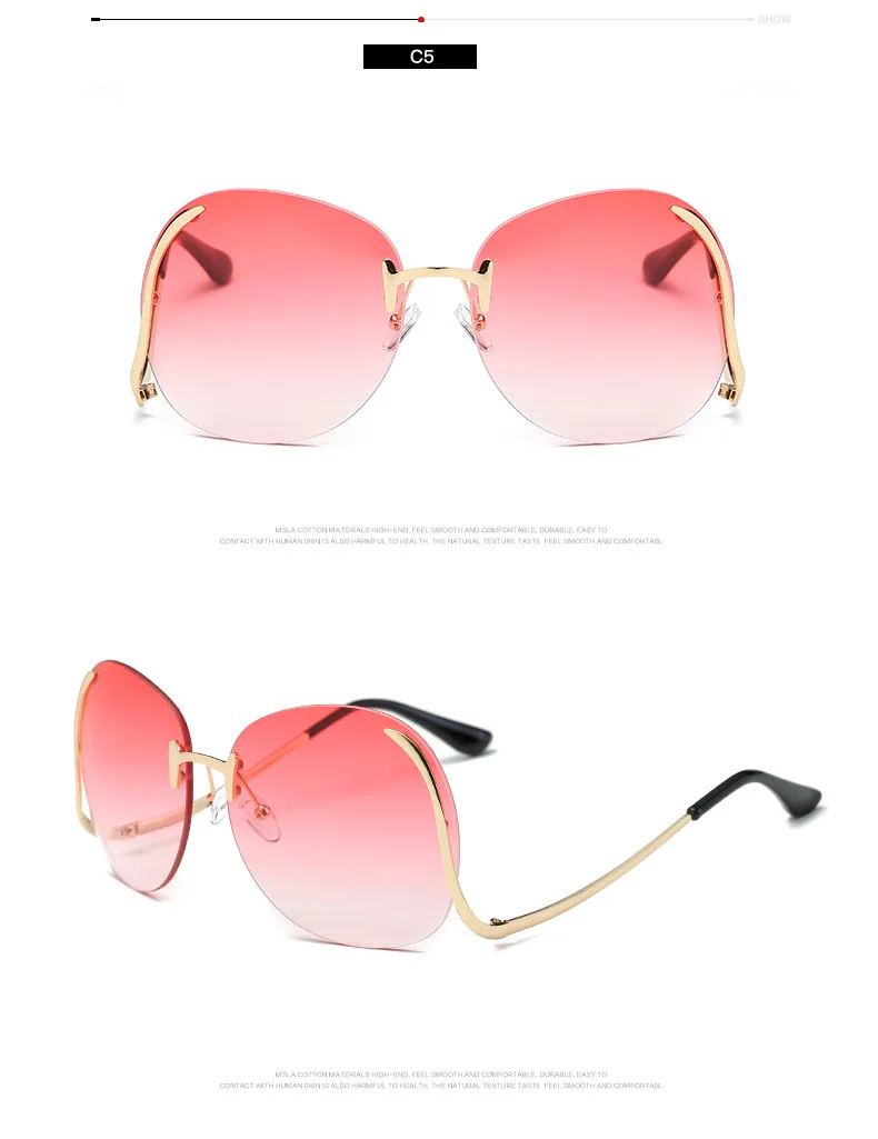 Longkeperer крупные солнцезащитные очки Брендовые дизайнерские женские Большие размеры женские прозрачные линзы прозрачные градиентные солнцезащитные очки без оправы