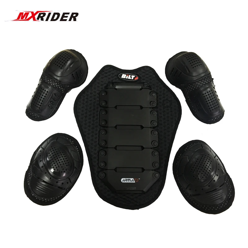 

Factor Direct Sale 5PCS shoulder elbow back protector CE certification motorcycle protective gears motto racing protective