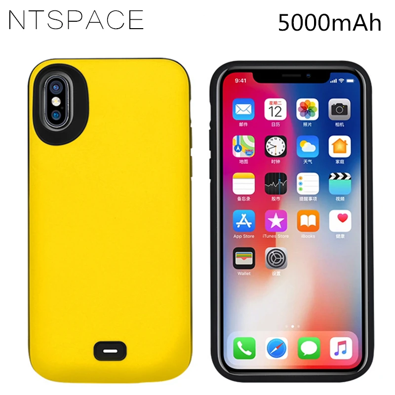 NTSPACE 5000 мАч портативное зарядное устройство чехол для iPhone X Xs power Case Внешний блок питания для iPhone Xs чехол для батареи