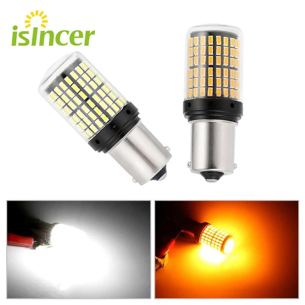 p21w 1 шт светодиодный лампы 3014 144smd CanBus 1156 BA15S BAU15S P21W поворотник лампочка ошибок нет