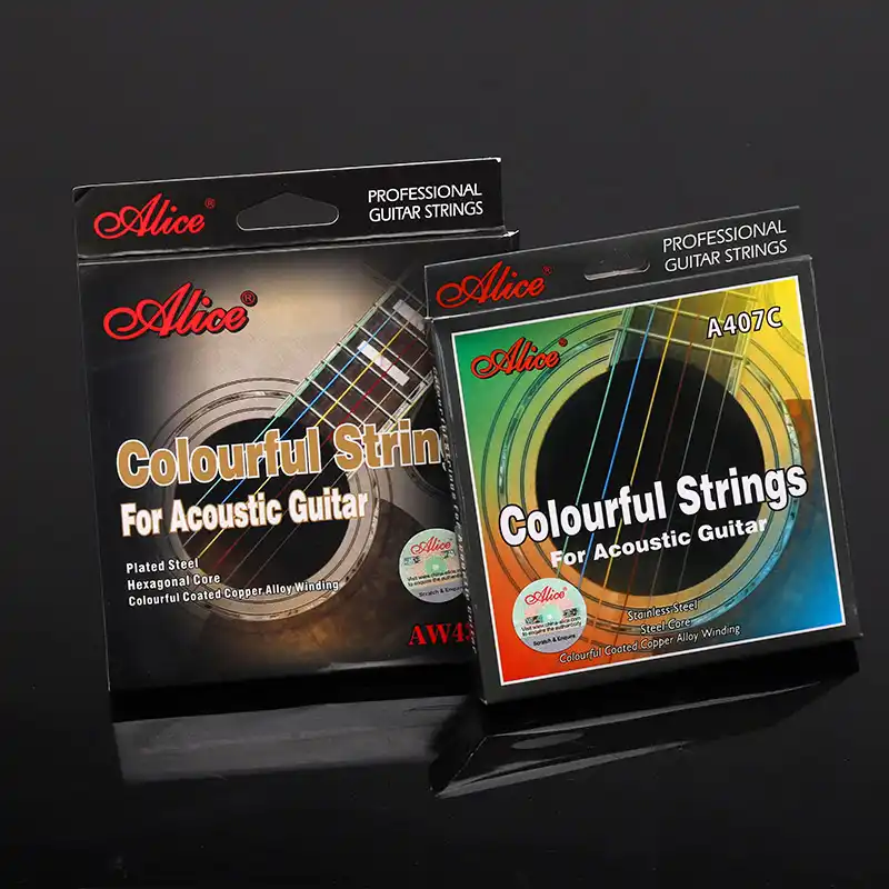 Alice Colored Acoustic Guitar Strings Steel Light String 6Pcs/Set